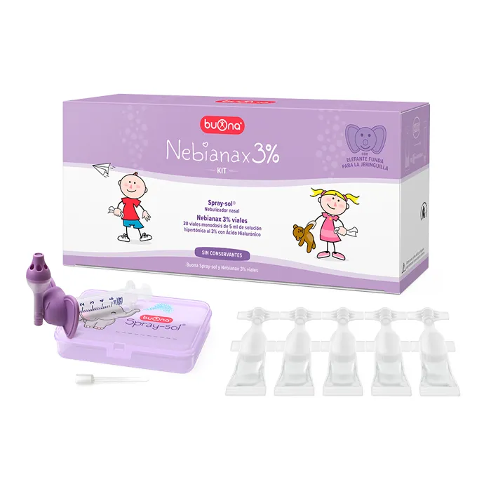 KIT BUONA NEBIANAX 3% 5ML X20 VIALES + JERINGA SPRAY SOL